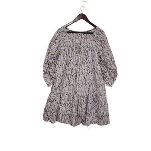 Happy Nature X Iris Print Boho Dress
